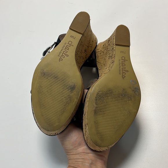 Charles by Charles David black cork  bottomed platform - Picture 8 of 10